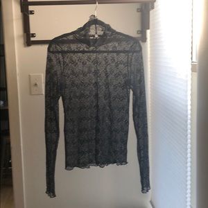 Free People Lace Turtle Neck